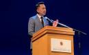 Pulitzer Prize-winning author Viet Thanh Nguyen speaks about his new book, "The Refugees," at the First Year Book event at the Clarice Smith Performing Arts Center on Tuesday, Oct. 23, 2018.